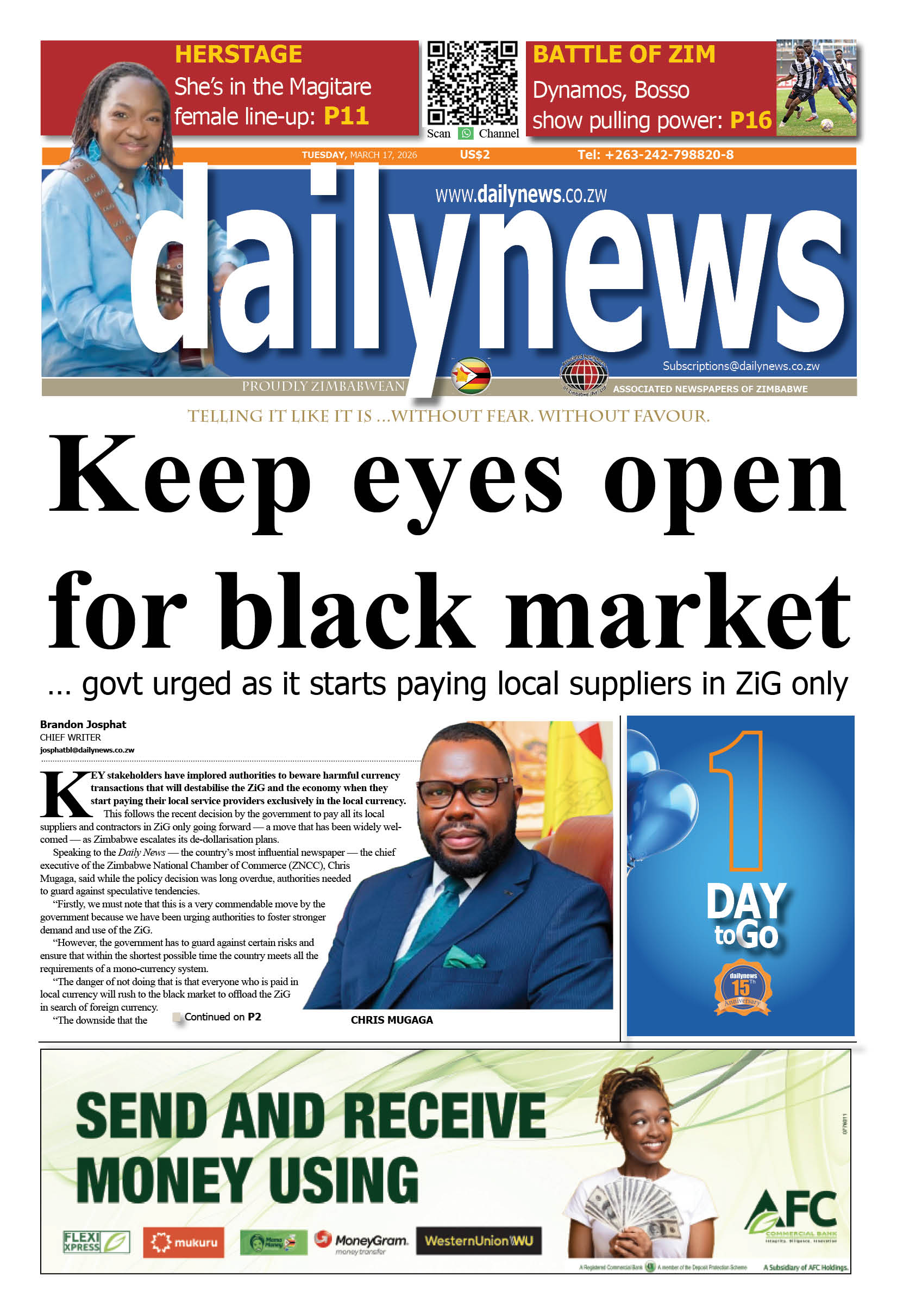 Tuesday 17 March 2026